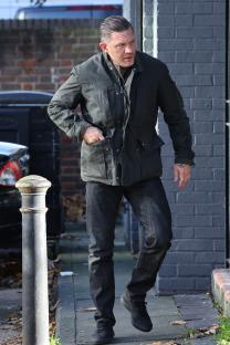 Tom Hardy on the set of
