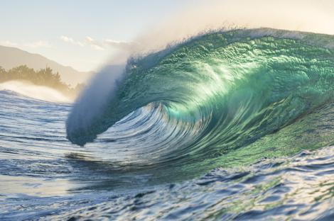 Waves at the north shore of Hawaii.