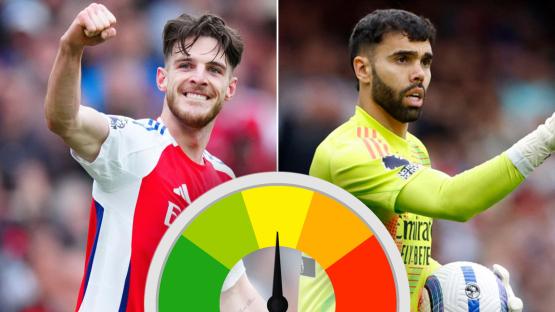 Arsenal ratings: Declan Rice scores on 100th Gunners appearance but David Raya at fault for Bournemouth winner