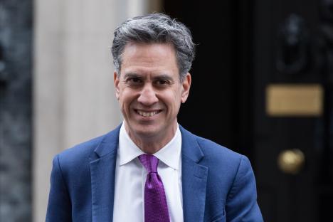 Ed Miliband leaving 10 Downing Street.