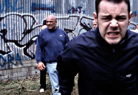 Scene still from The Football Factory, showing Danny Dyer.