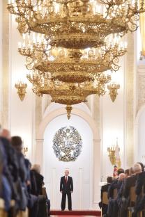 Vladimir Putin at a State Prize awards ceremony.