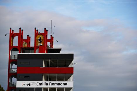 Autodromo Enzo e Dino Ferrari building with 