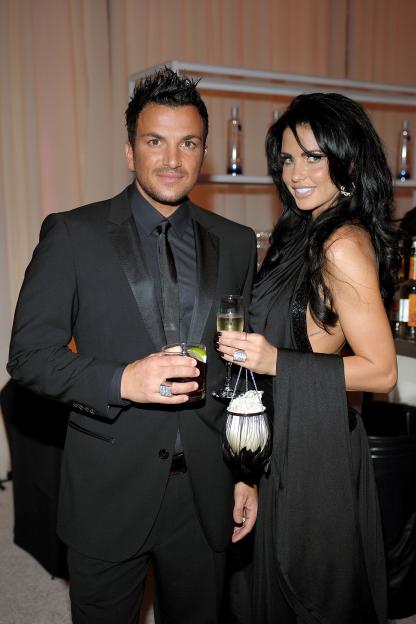 Peter Andre and Katie Price at the Elton John AIDS Foundation Oscar party.