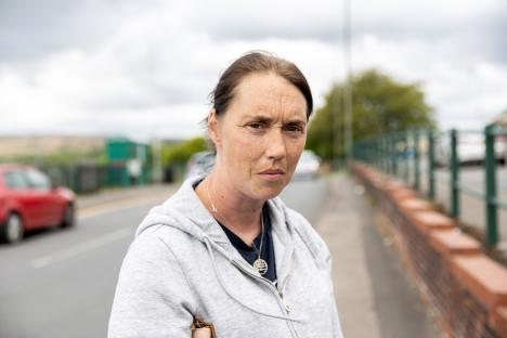 12.05.25 - Picture shows Kirsty Cavender in Rhymney, Blaenau Gwent, South Wales. One in 30 people in Rhymney are claiming benefits for anxiety a higher proportion than anywhere else in Britain.