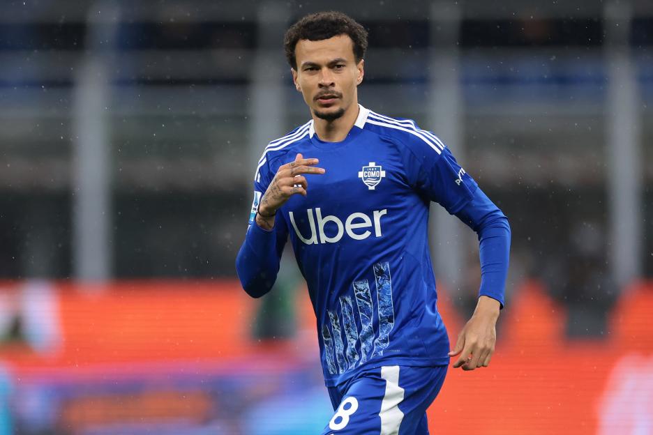 Dele Alli of Como 1907 during a soccer match.