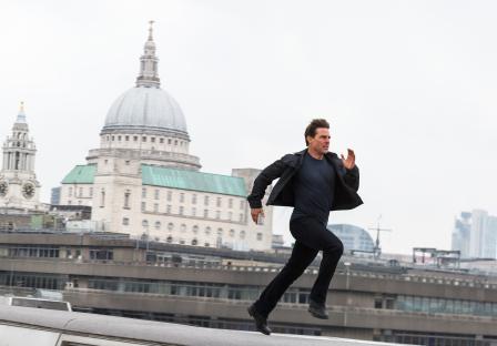 Tom Cruise running in London.