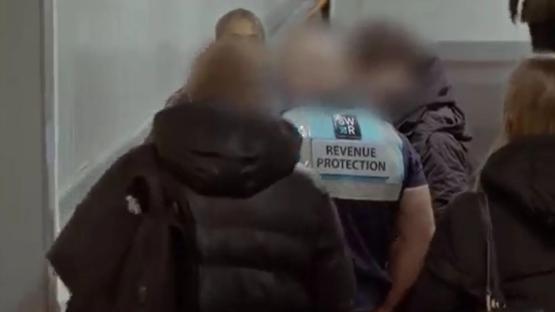 Moment fare dodger tells rail inspectors ‘don’t touch me’ in tense clash after ‘falling £1.30 short for his ticket’