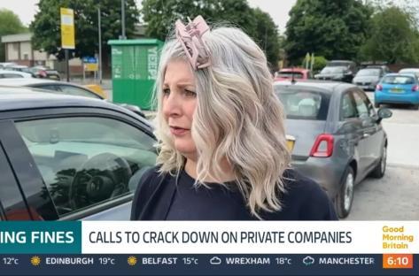 Woman interviewed on Good Morning Britain about parking fines.