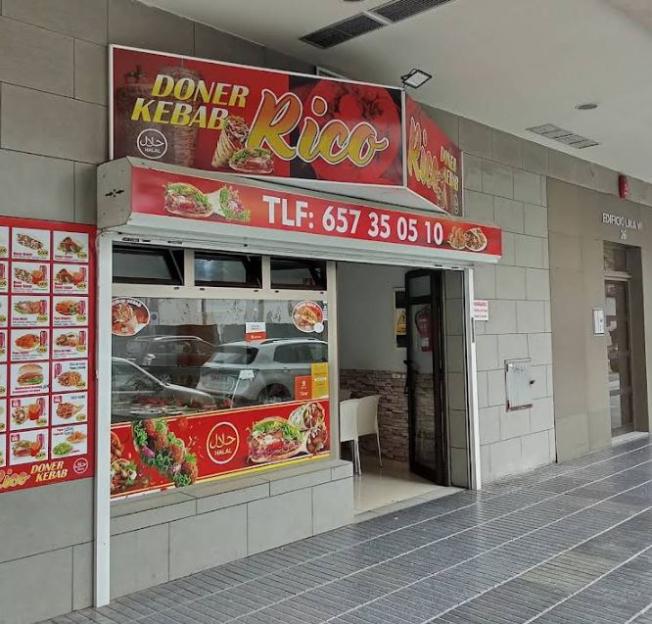 Rico Doner Kebab shop storefront in Las Palmas.