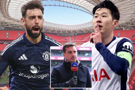 Gary Neville reveals shock combined Man Utd and Spurs XI that gives him ‘sickly feeling’ going into Europa League final