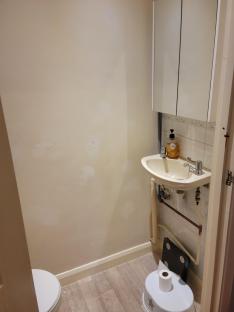 Downstairs toilet before renovation.