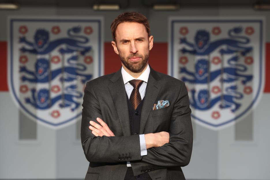 Gareth Southgate, England's soccer manager, at a press conference.