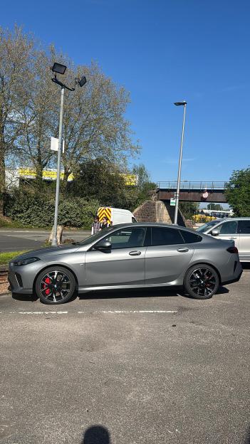Silver BMW stolen during a house burglary.