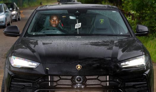 Andre Onana in his Lamborghini Urus stopped by police.