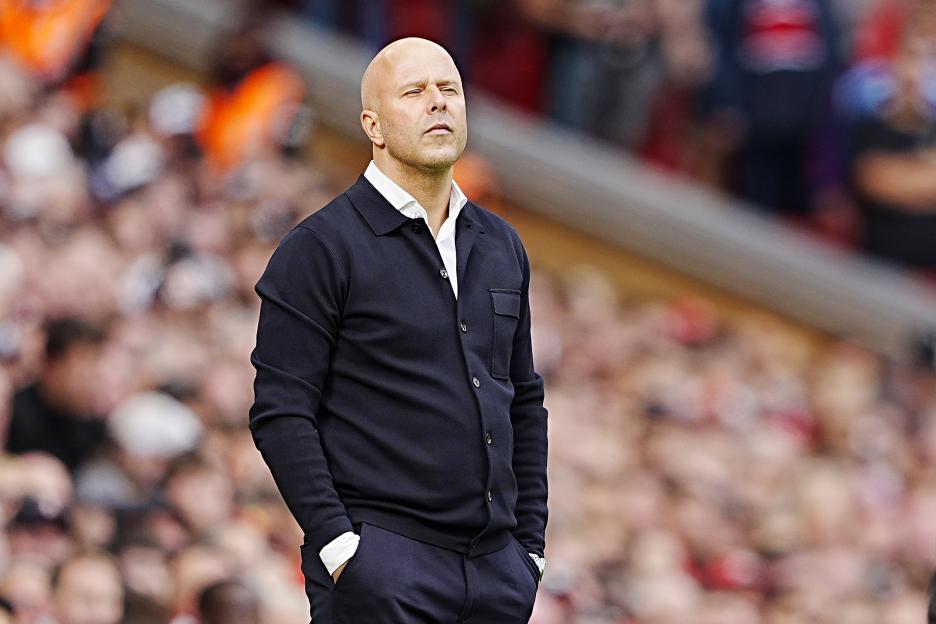 Liverpool manager Arne Slot at Anfield.