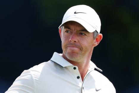 Rory McIlroy of Northern Ireland at a golf tournament.