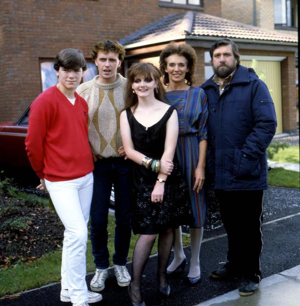 Photo of the British actors from the TV show *Brookside*.