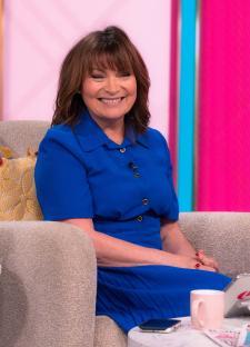 Lorraine Kelly on the set of her TV show.