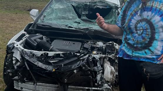 ‘No idea how I am still walking’ – WWE legend Mick Foley in hospital after horror crash as shocking wreckage revealed