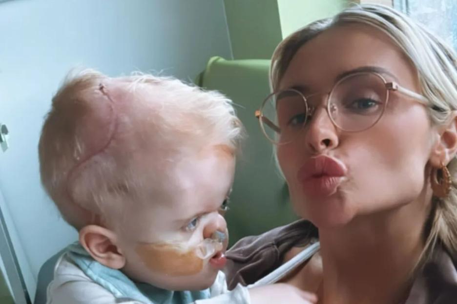 Geordie Shore star Aaron Chalmers’ ex Talia reveals health update on son Oakley after gruelling seven hour surgery