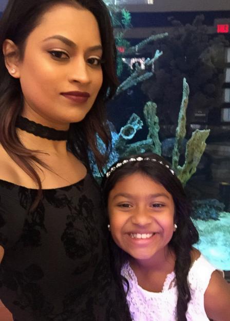 Photo of Priya Mohanie Ramdin and her daughter Riya.