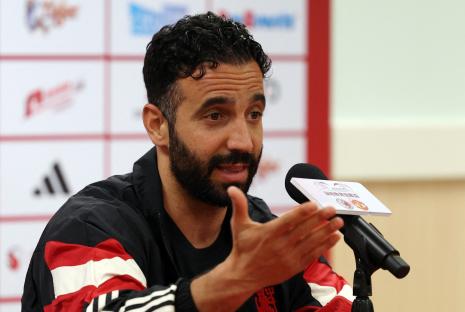 Ruben Amorim, Manchester United manager, at a press conference.