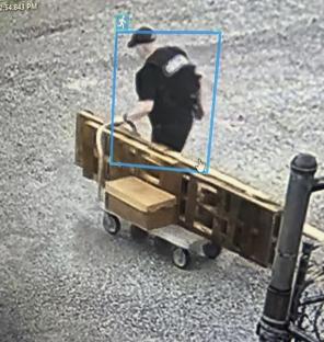 Surveillance image of Grant Hardin escaping prison.