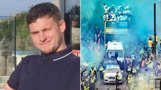 Leeds fan fighting for his life in coma after falling from tree in title celebrations as NBA star donates £2000 to help