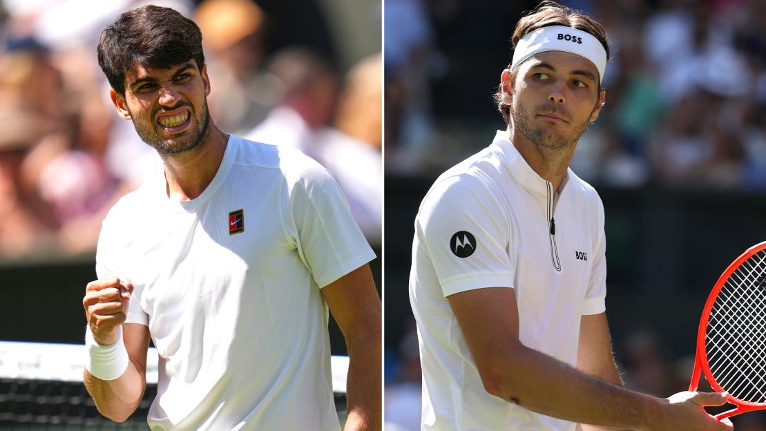 Carlos Alcaraz dumps Taylor Fritz out of Wimbledon semi-final to reach third final in a row as hat-trick dreams alive