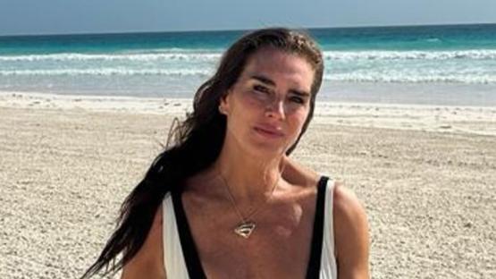 Brooke Shields, 59, reveals flawless figure in white bikini on Bahamas trip as friends beg ‘please share your secrets’