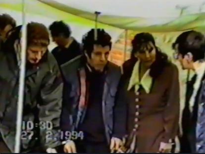 Fred West and Janet Leach at a crime scene.