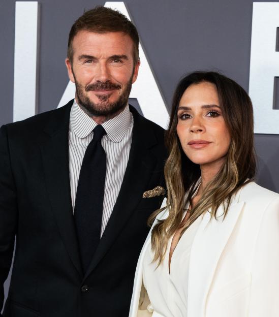 Victoria Beckham and David Beckham attend the "Victoria Beckham" World Premiere.