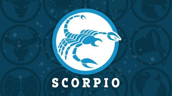 Illustration of Scorpio zodiac sign with other zodiac signs in the background.