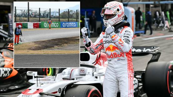 Max Verstappen takes shock pole as Japan Grand Prix qualification is hit by trackside fire disruptions