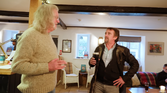Richard Hammond and James May in a pub.
