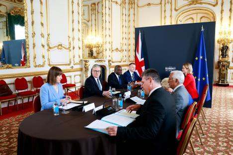 UK and EU officials at a summit in London.