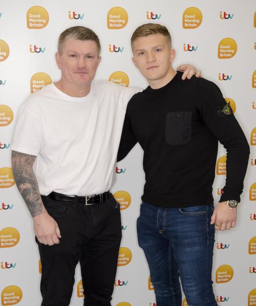 Ricky Hatton with Campbell Hatton at the "Good Morning Britain" TV show.