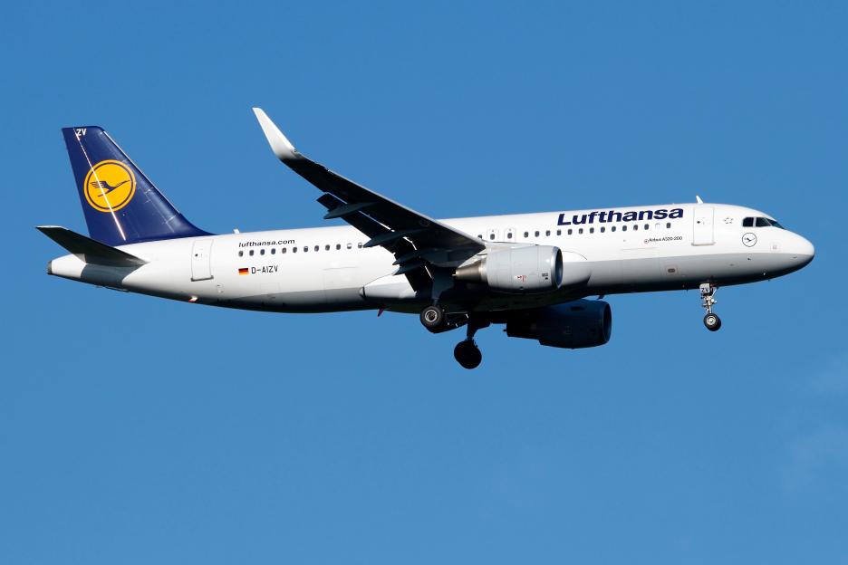 A Lufthansa Airbus A320-200 aircraft.