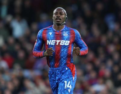 Jean-Philippe Mateta of Crystal Palace playing in a soccer match.