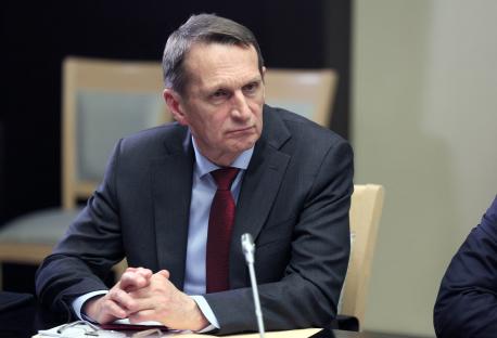 Sergei Naryshkin at a Russian Security Council meeting.