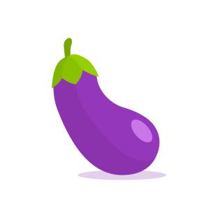 Illustration of a purple eggplant.