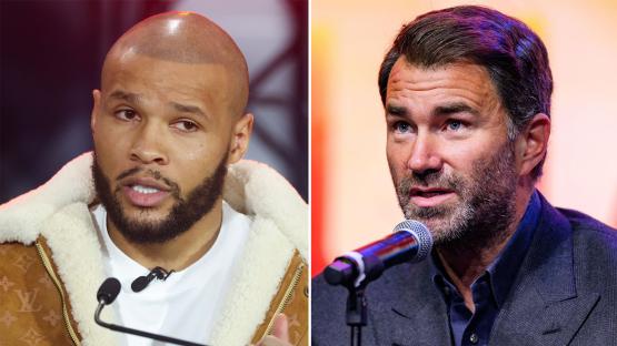 ‘Getting the excuses ready’ – Eddie Hearn aims dig as Chris Eubank Jr shows off grusome injury ahead of Conor Benn fight