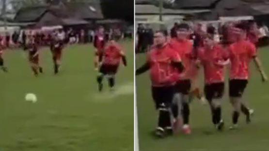 Luke Littler scores penalty for pal’s Sunday League team but fans ask ‘how did that go in?’