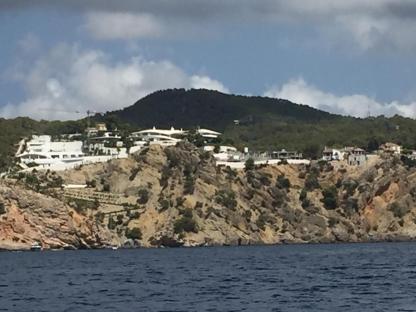 Mike Ashley's house in Majorca, viewed from the sea.