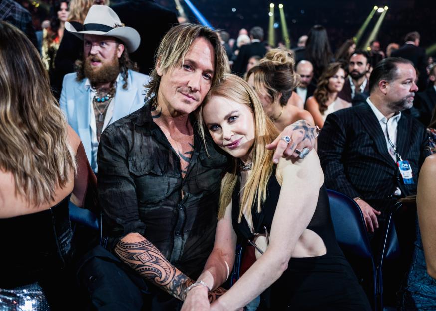 Keith Urban and Nicole Kidman attending the 57th Annual Country Music Association Awards.