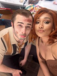 Max Bowden and Tori Allen-Martin in a selfie.