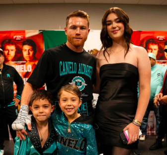 Canelo Alvarez with his family.