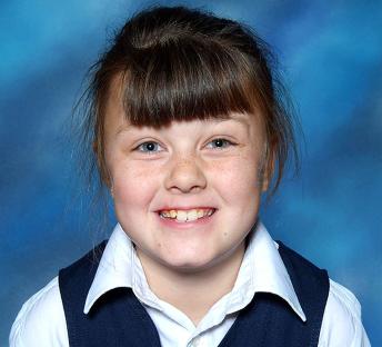 Photo of Shannon Matthews, a missing 9-year-old girl.