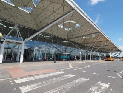 London Stansted Airport exterior.